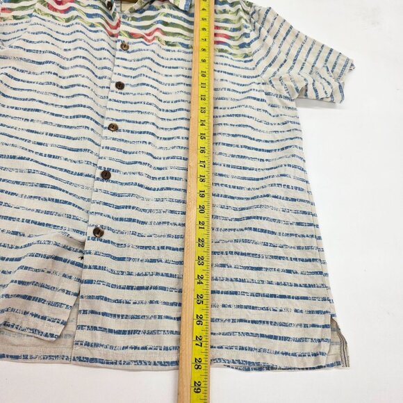 Island Republic Vintage Collection 100% Silk Hawaiian Shirt Size XL Ivory Button - Picture 10 of 10